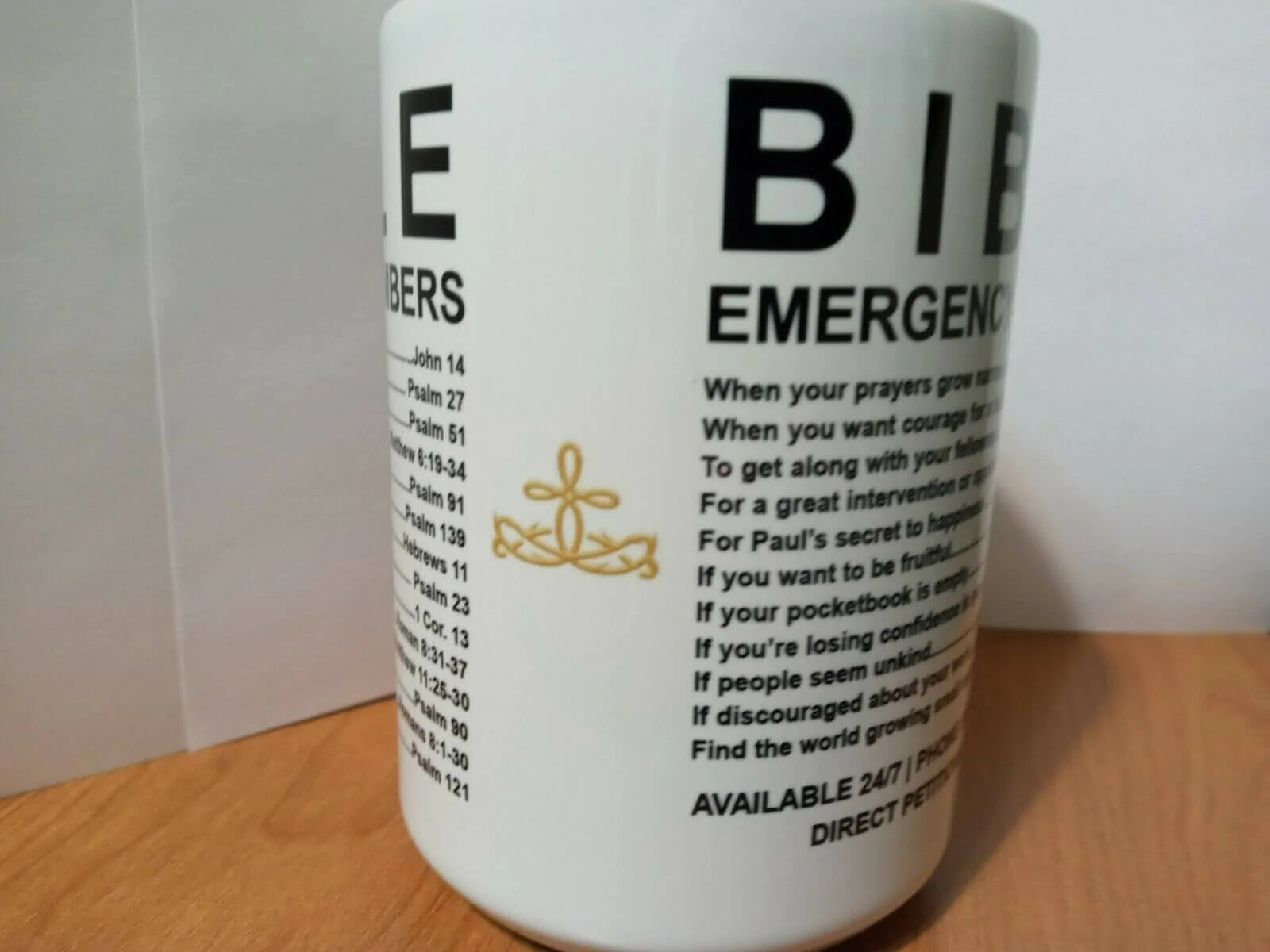Bijbel Noodsituatie Nummers Mok