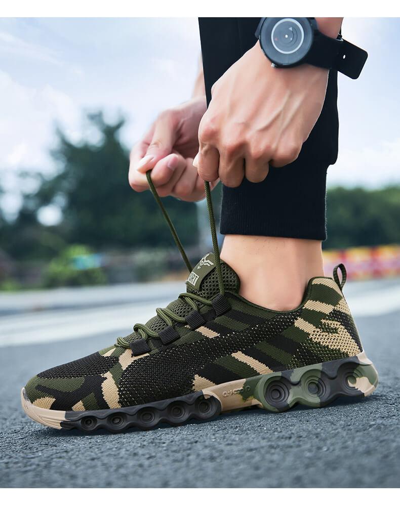 Camouflage Ademend Sneakers