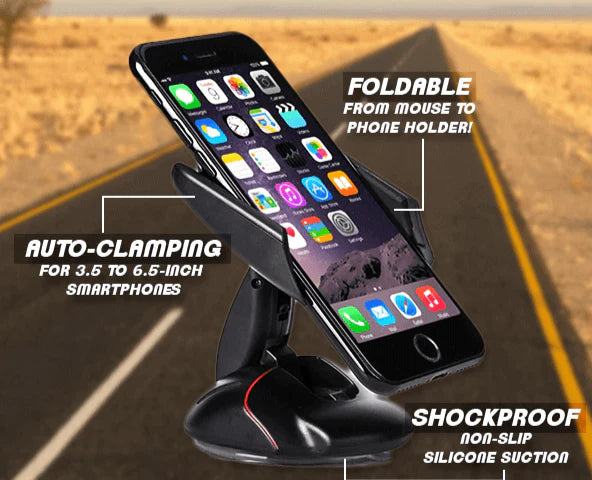 360 ° Transformeerbare Autotelefoon Mount