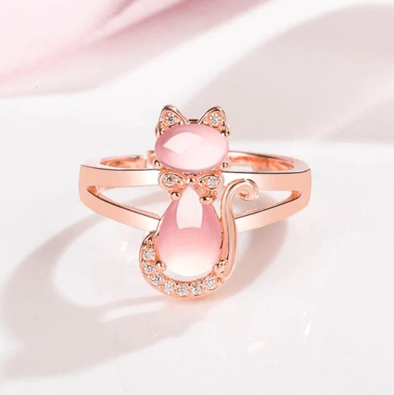 Opaal Kat Ring