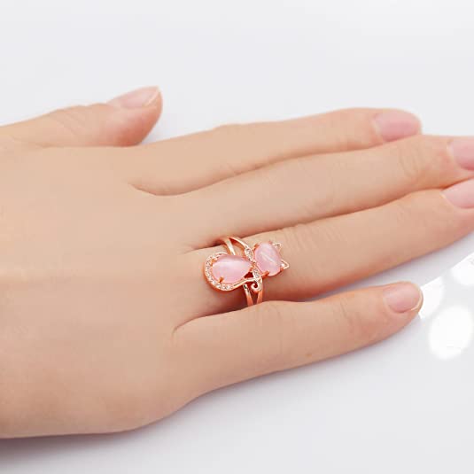Opaal Kat Ring