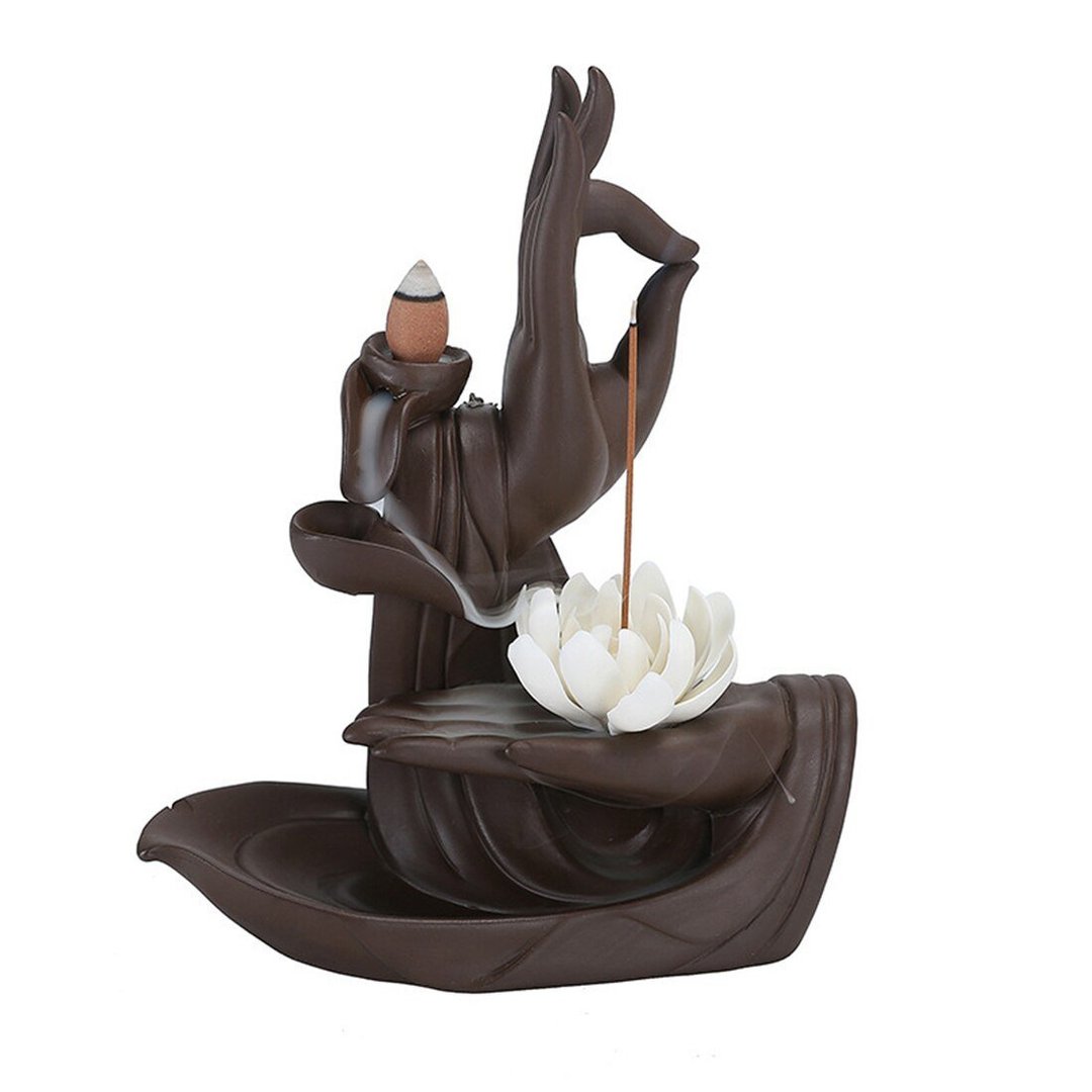 BuddhaFlow | Keramische Tathagata Lotus Wierookbrander