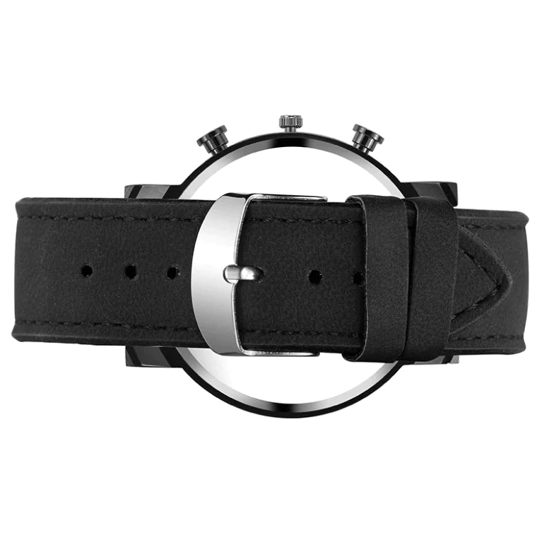 Lederen Sport Chrono Horloge