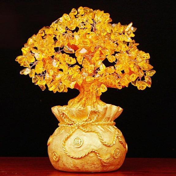 Citrien Geldboom Edelsteen Ornament