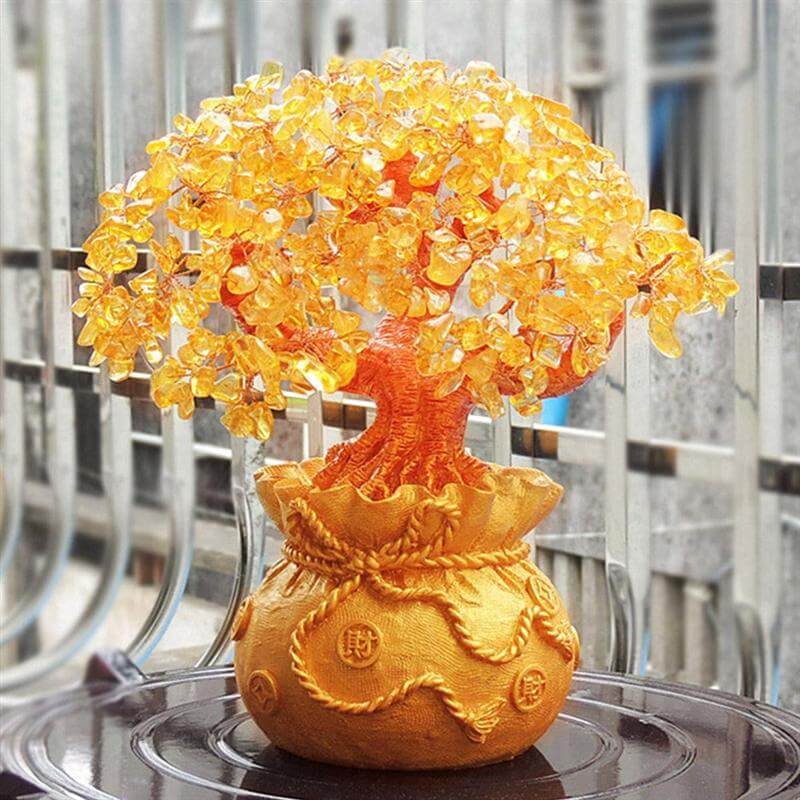Citrien Geldboom Edelsteen Ornament