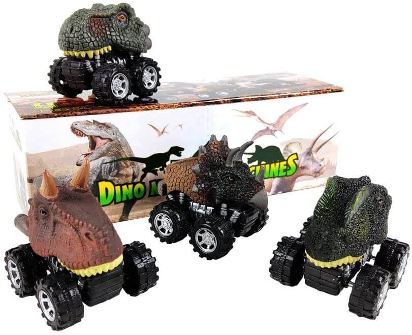 Pull Back Dinosaurus Mini Auto (6st)