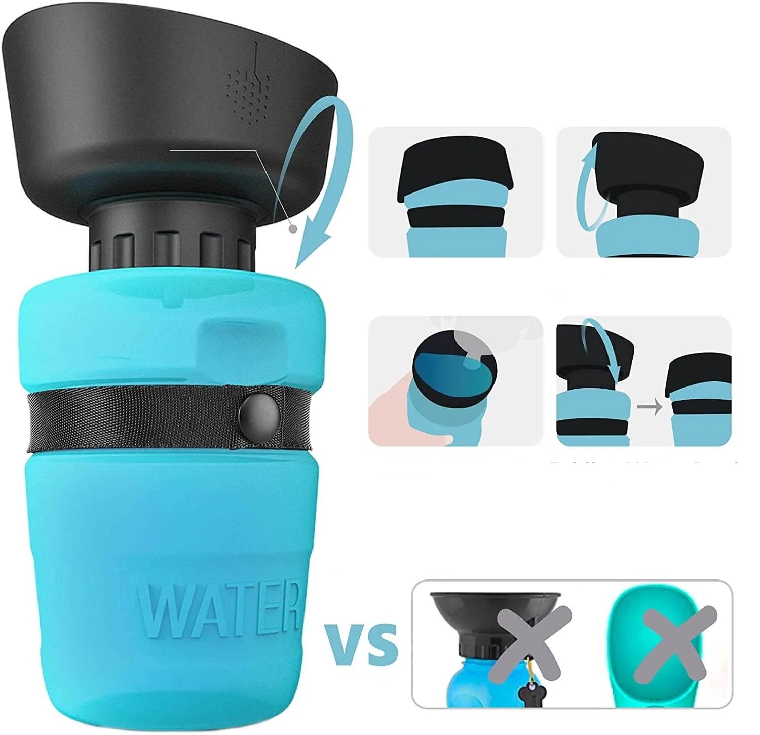 Collapsible Hond Waterfles