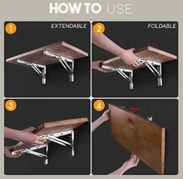 Opvouwbare Muur Plank Beugel (2stuks)