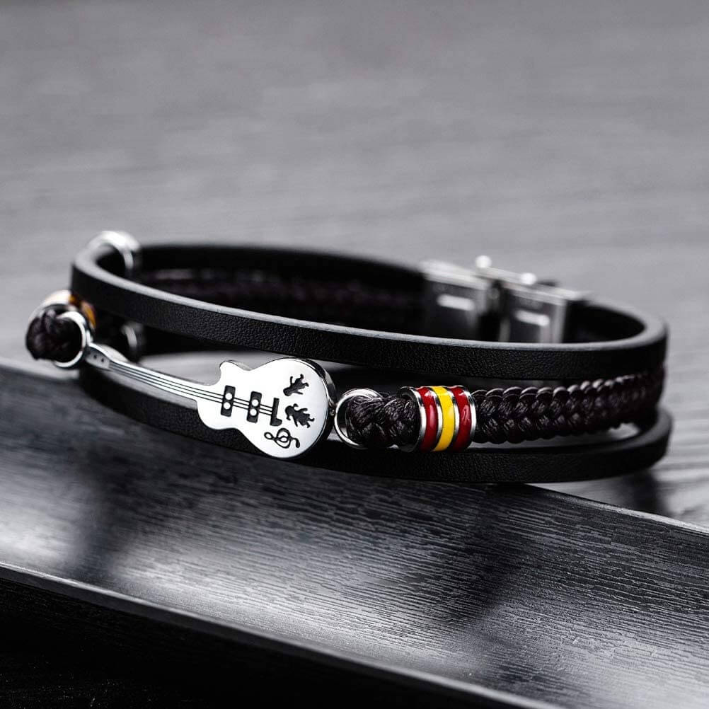 Limited Edition Gitaar Leren Armband