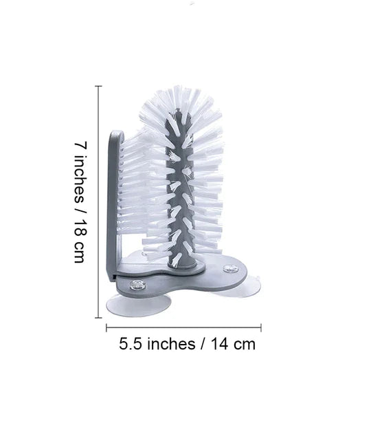 Glazenwasser Met Dubbelzijdige Borstel