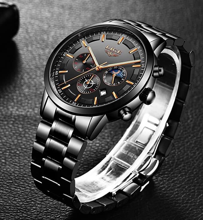 Military Black Steel Horloge - Elegant en stijlvol