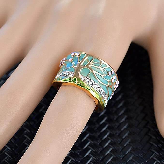 Geluksboom Opaal Ring