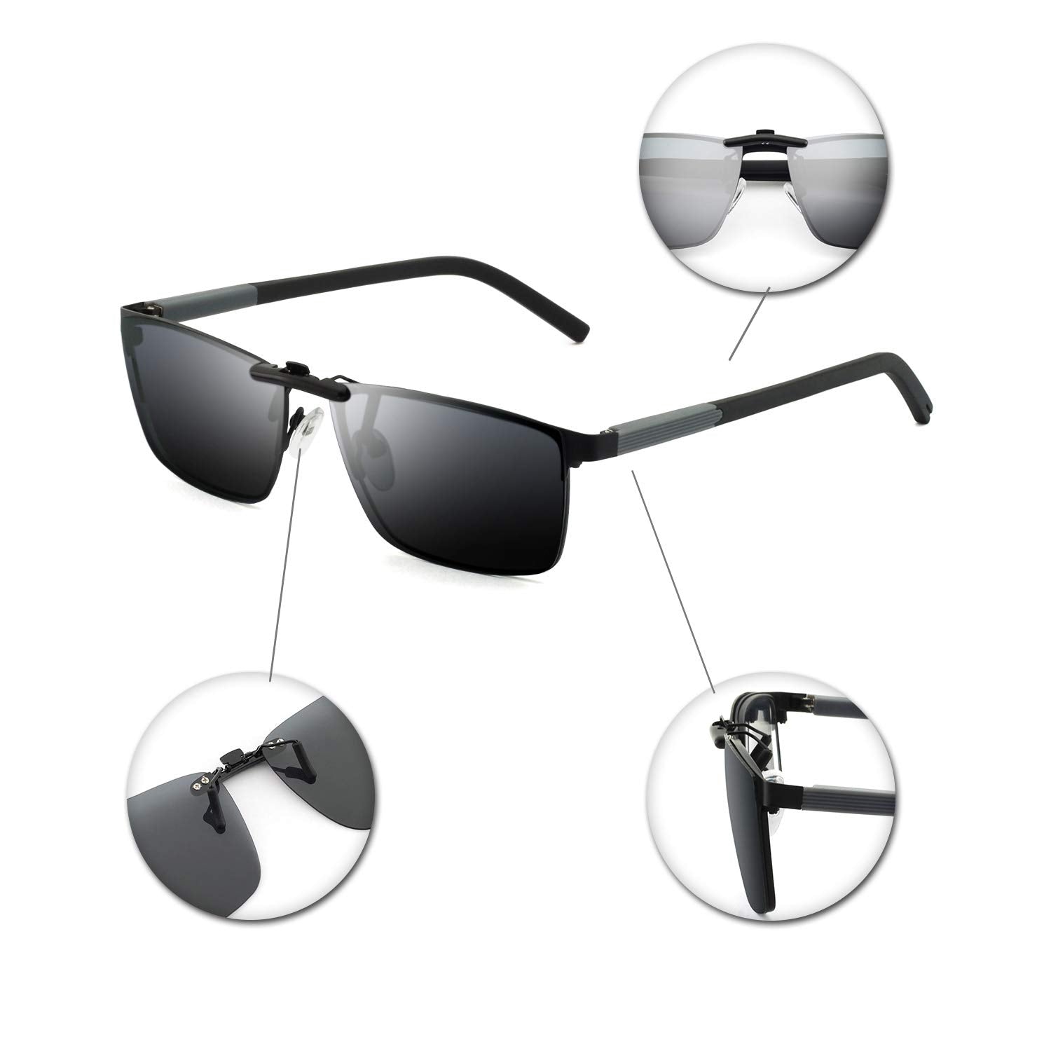 Gepolariseerde Clip-on Zonnebril