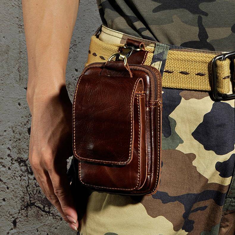 Echt Lederen Heren Waist Bag - Eenvoudig al je spullen op zak