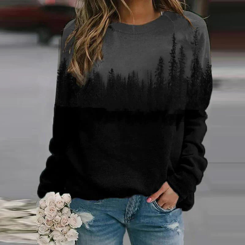 Mountain Bedrukte Pullover Sweatshirts