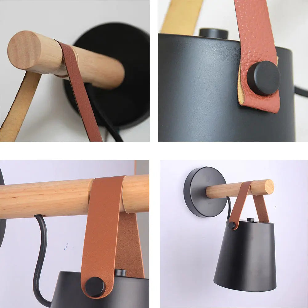 Noordse Houten Wandlamp