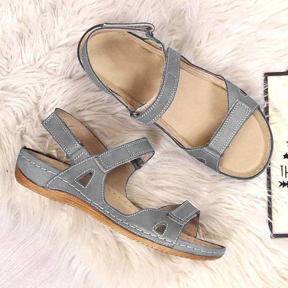 Platte Toe Velcro Casual Sandalen