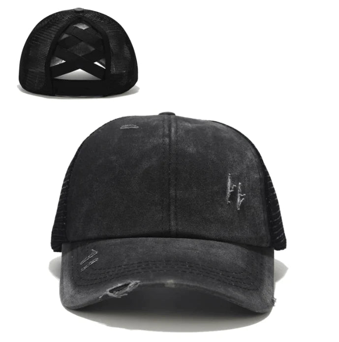 Criss Cross Paardestaart Cap