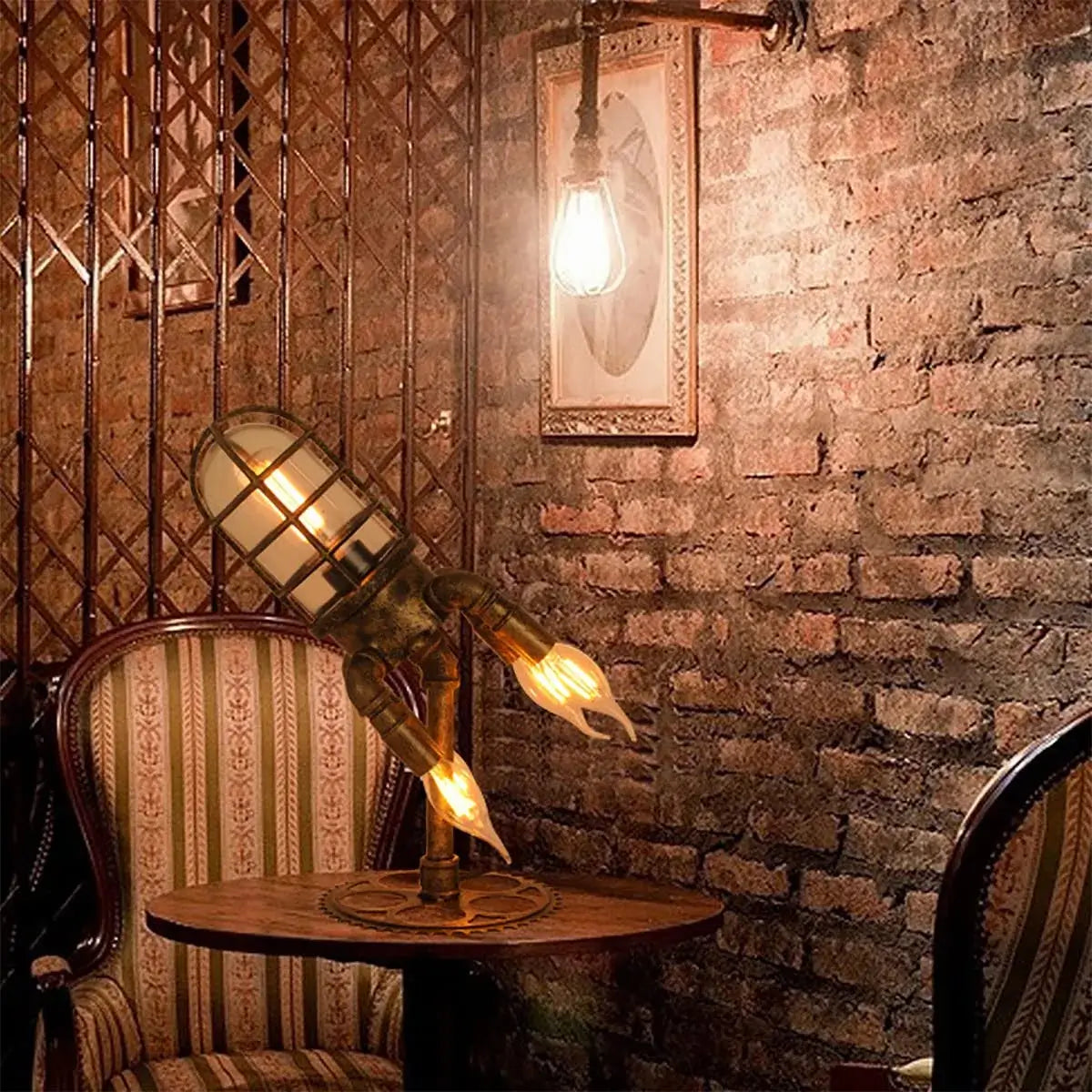 Steampunk Raket Lamp