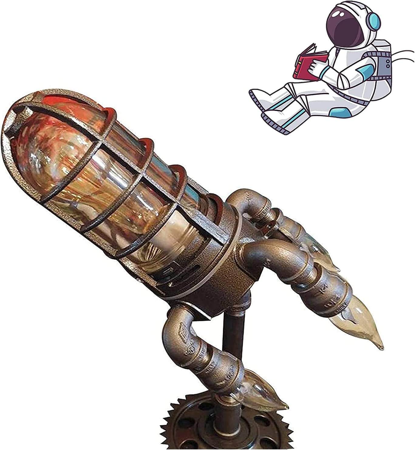 Steampunk Raket Lamp