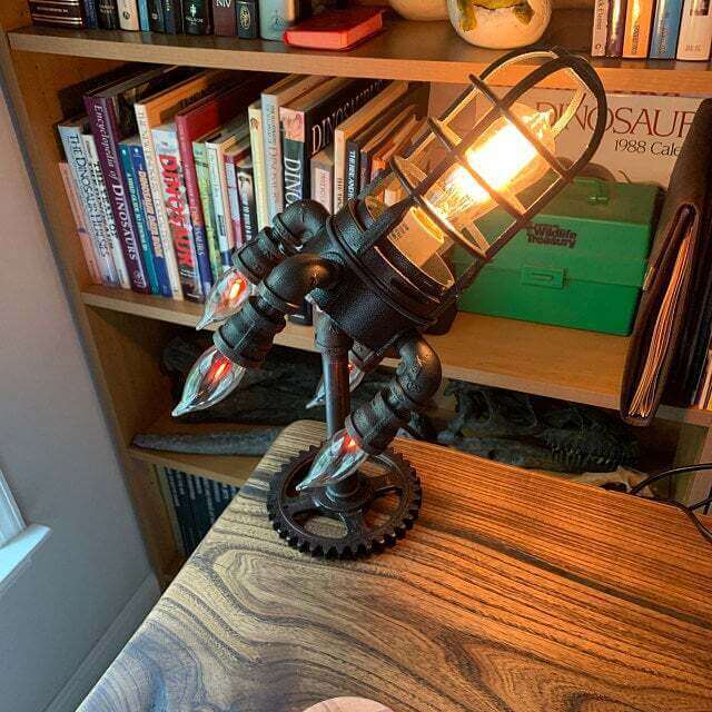 Steampunk Raket Lamp