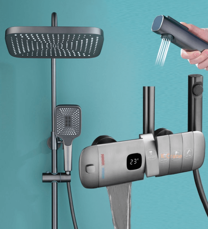 Thermostatische Pianodouche Set