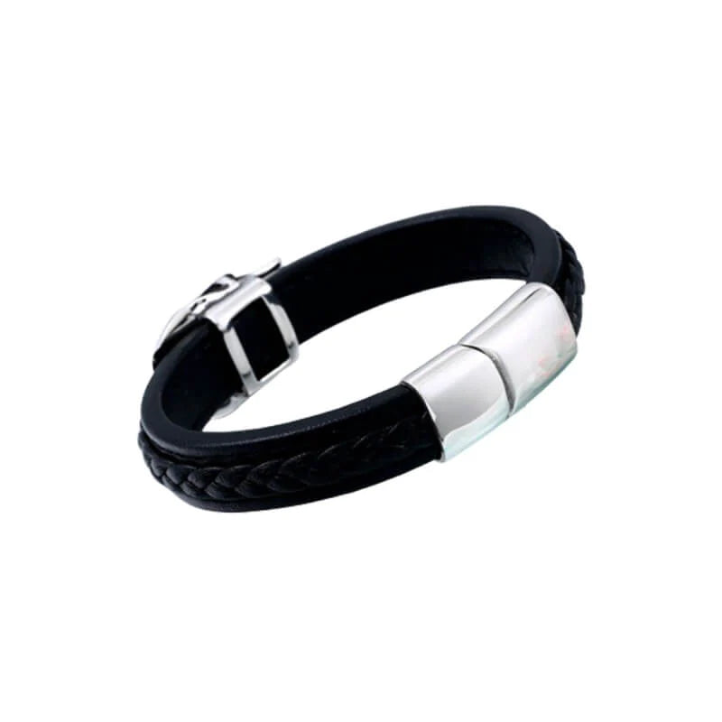Stalen Punk Schedel Leren Armband