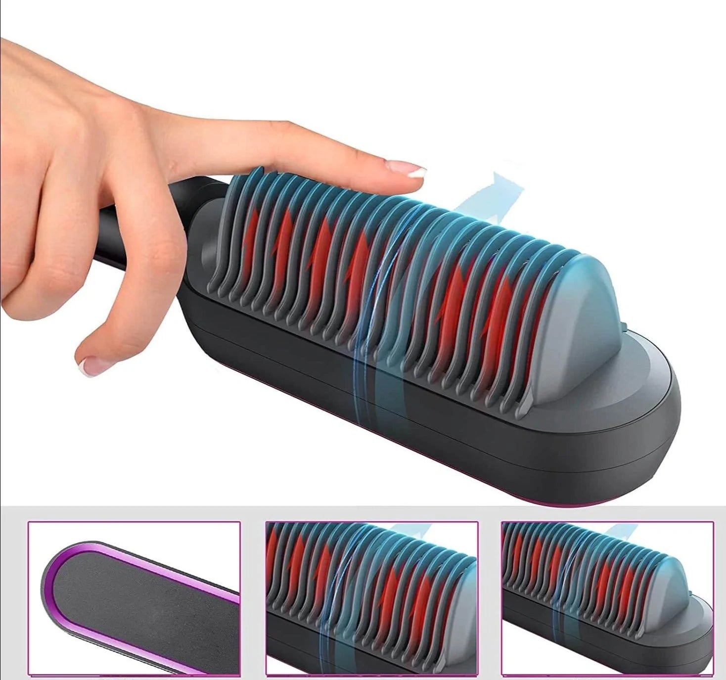 Haar stijltang Borstel Verwarmde Kam