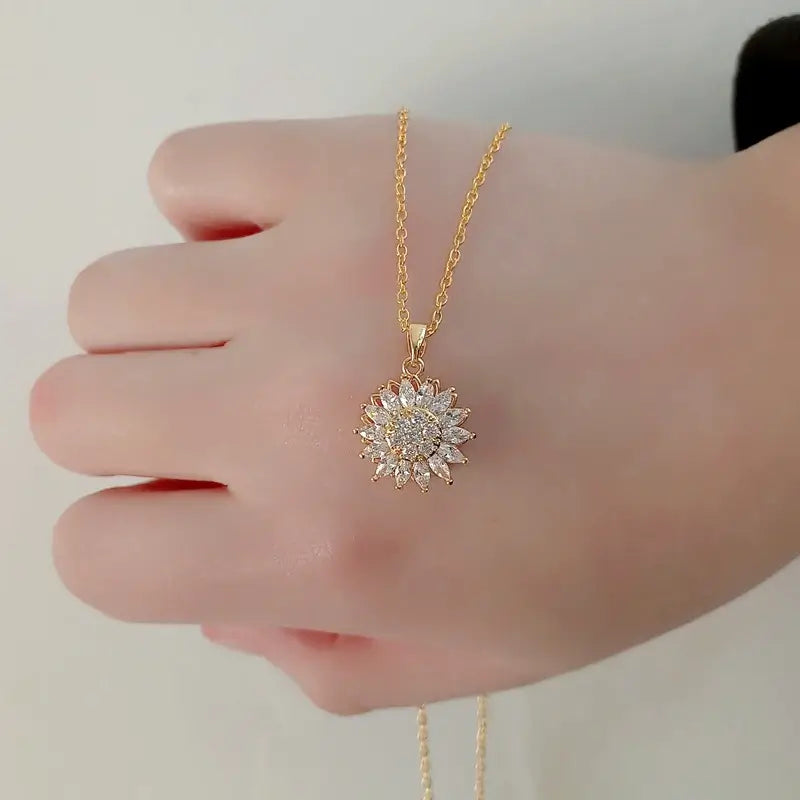 Spinning Zonnebloem Ketting