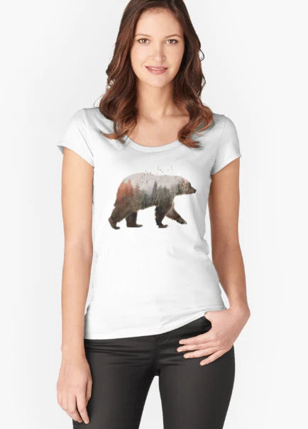 Vrouwen Katoenen Beer Tee