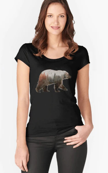 Vrouwen Katoenen Beer Tee