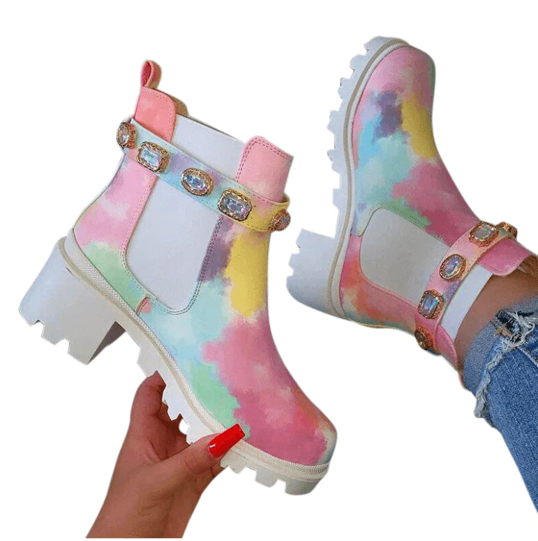 Tie Dye Enkellaarsjes