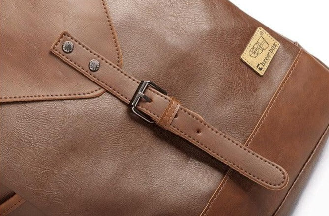 Vintage Kunstlederen Rugzak