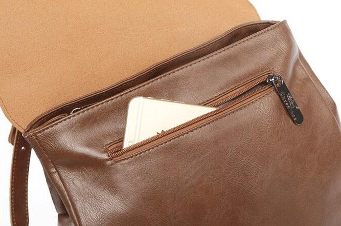 Vintage Kunstlederen Rugzak