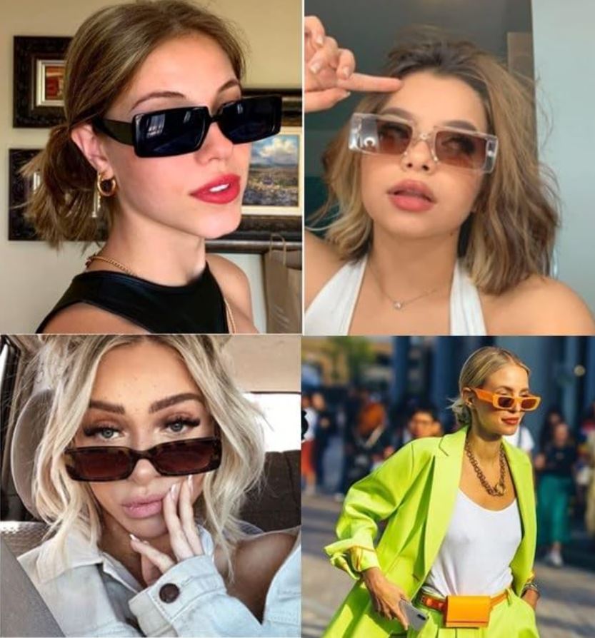 Vintage Rechthoekige Zonnebril