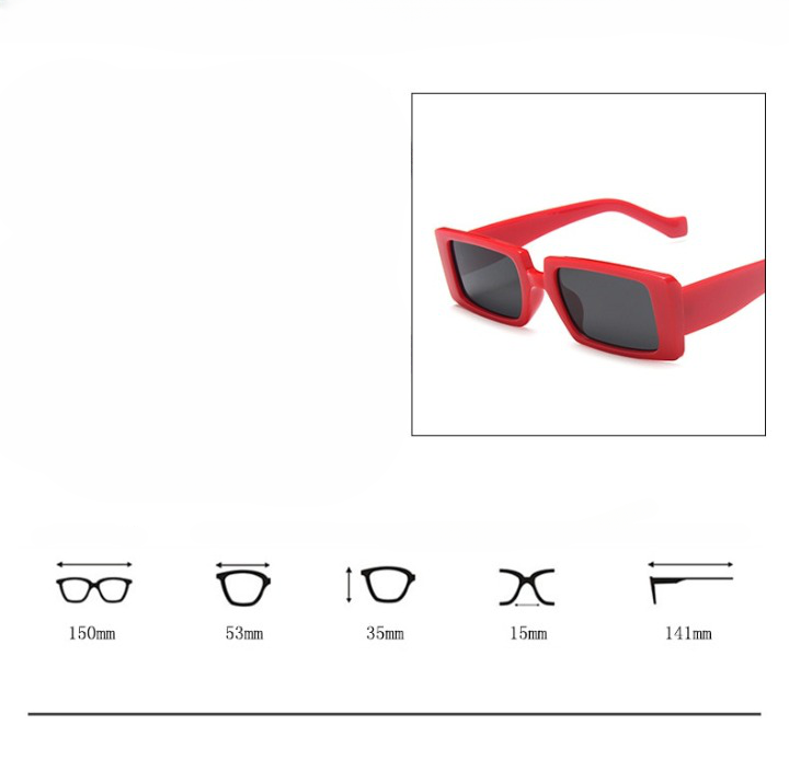 Vintage Rechthoekige Zonnebril