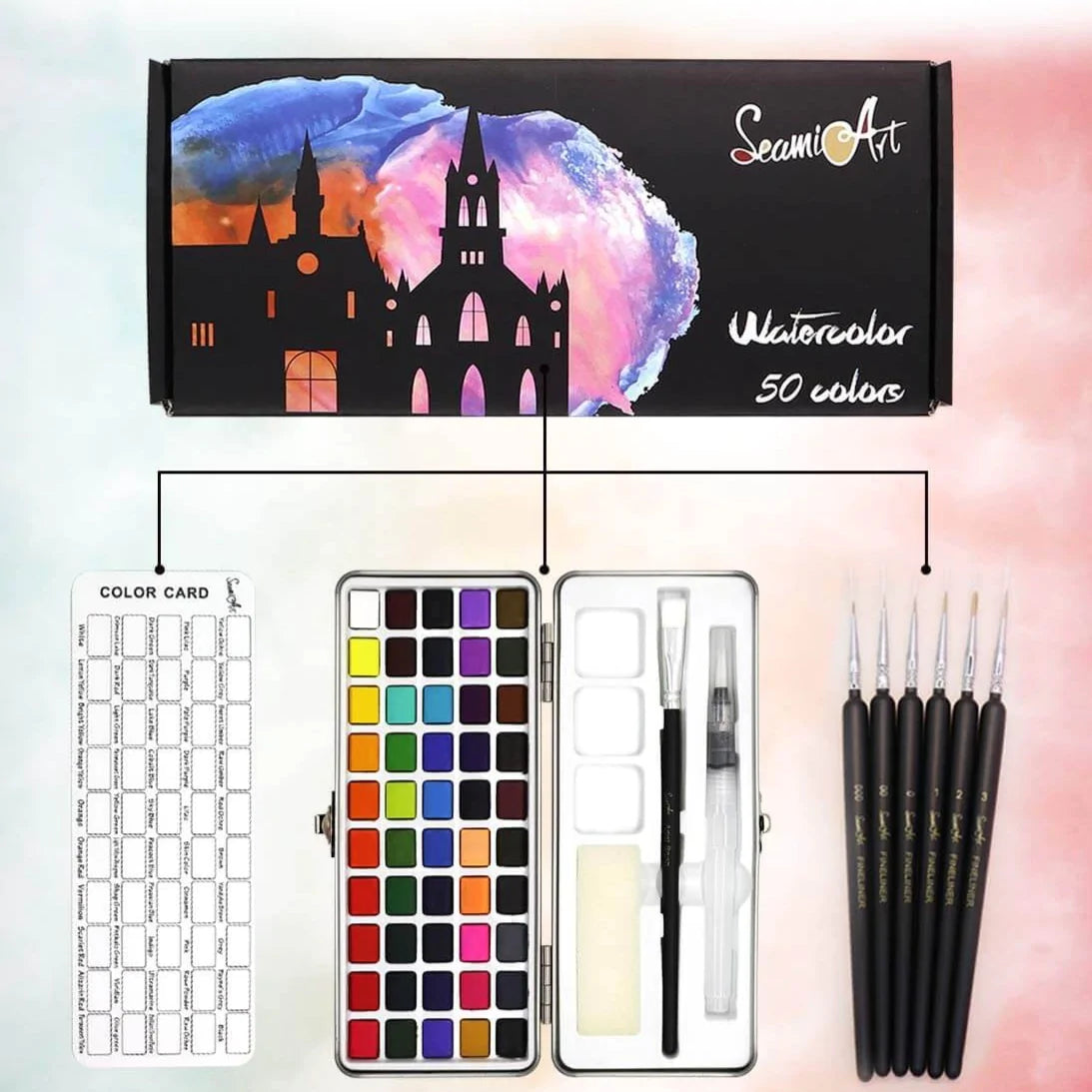 Draagbare Aquarelset
