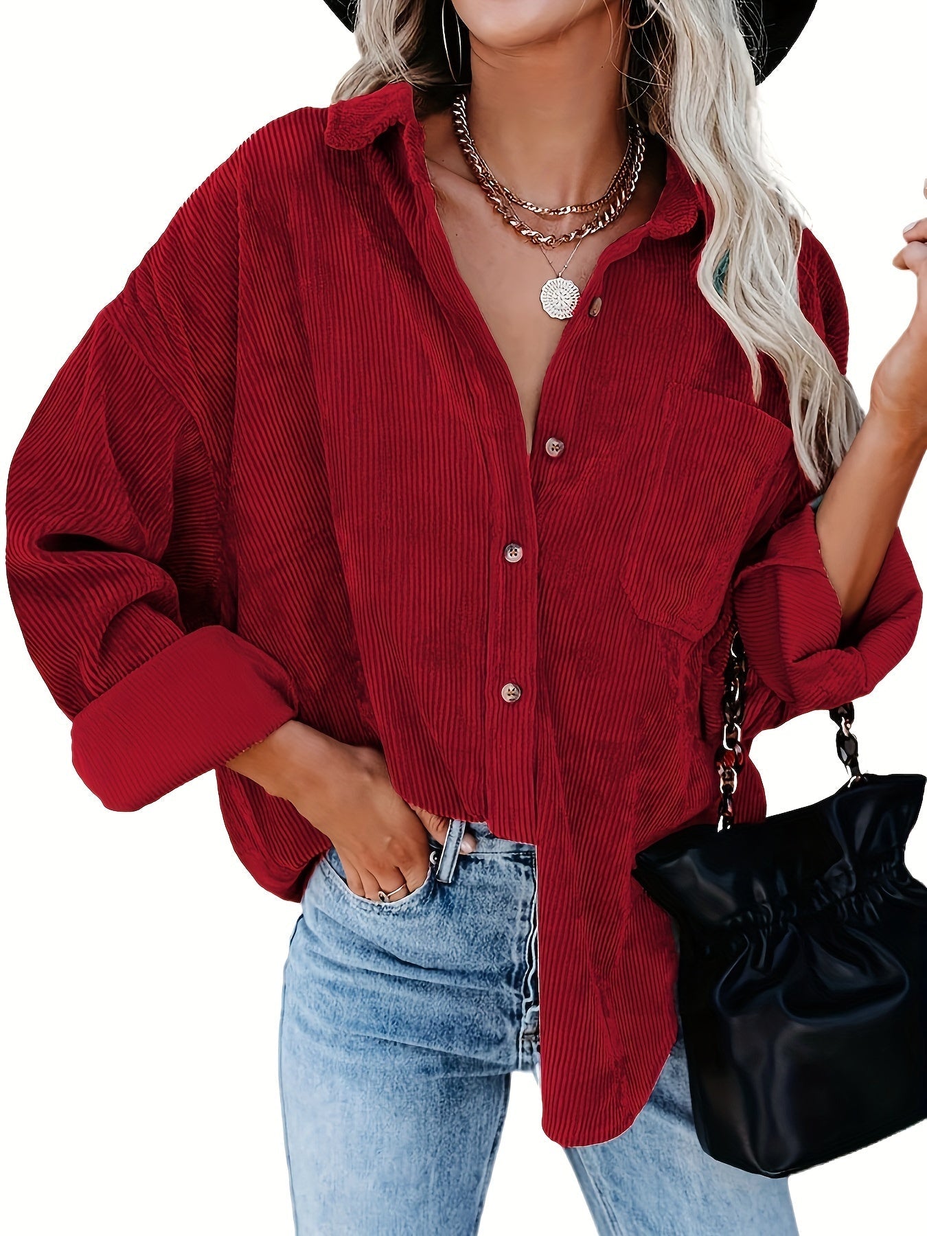 Dames Oversized Shirt Groen Katoen Casual-2