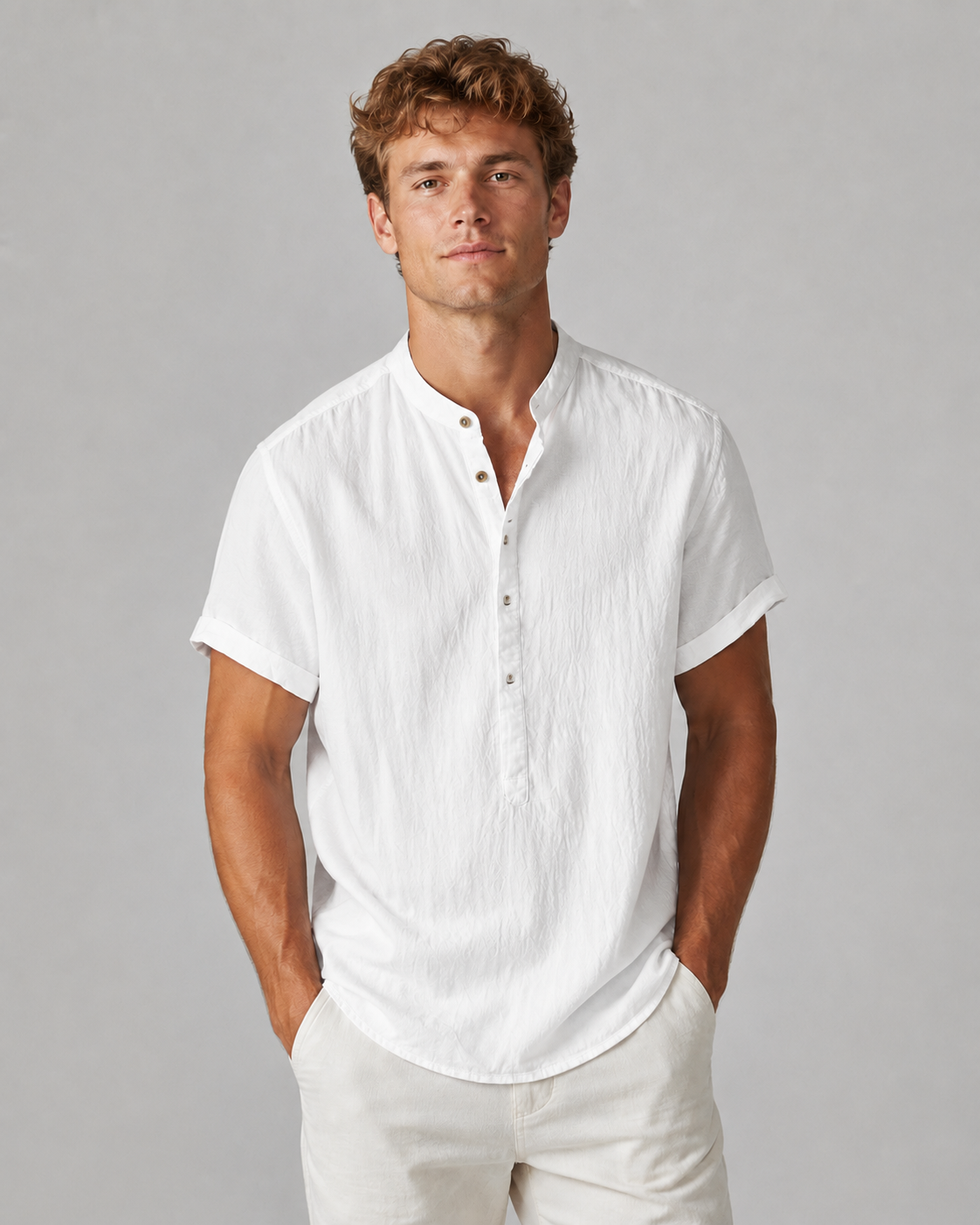 Heren T-shirt, Casual, Katoen-linnenstijl, Ademend, Lichtgewicht
