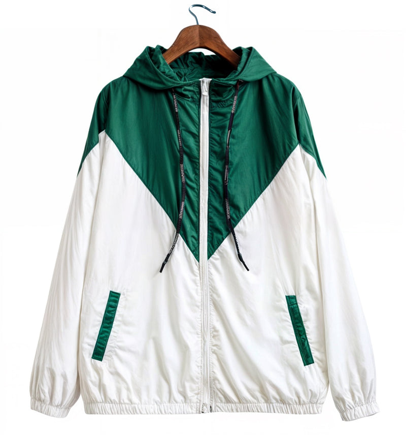 Tweekleurige Windbreaker Jas