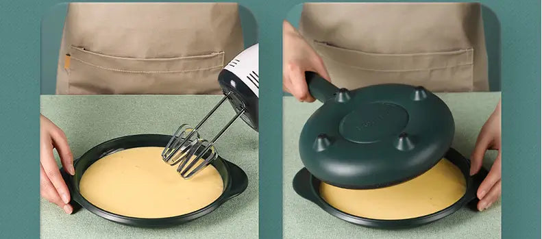 Draagbare crêpemaker met antiaanbaklaag