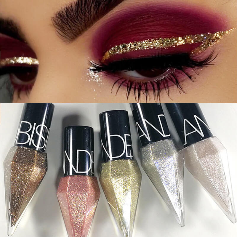Glinsterende vloeibare eyeliner met diamant