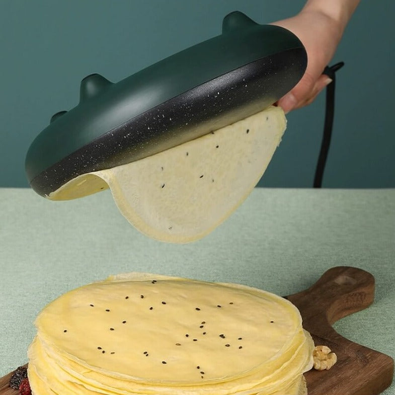Draagbare crêpemaker met antiaanbaklaag