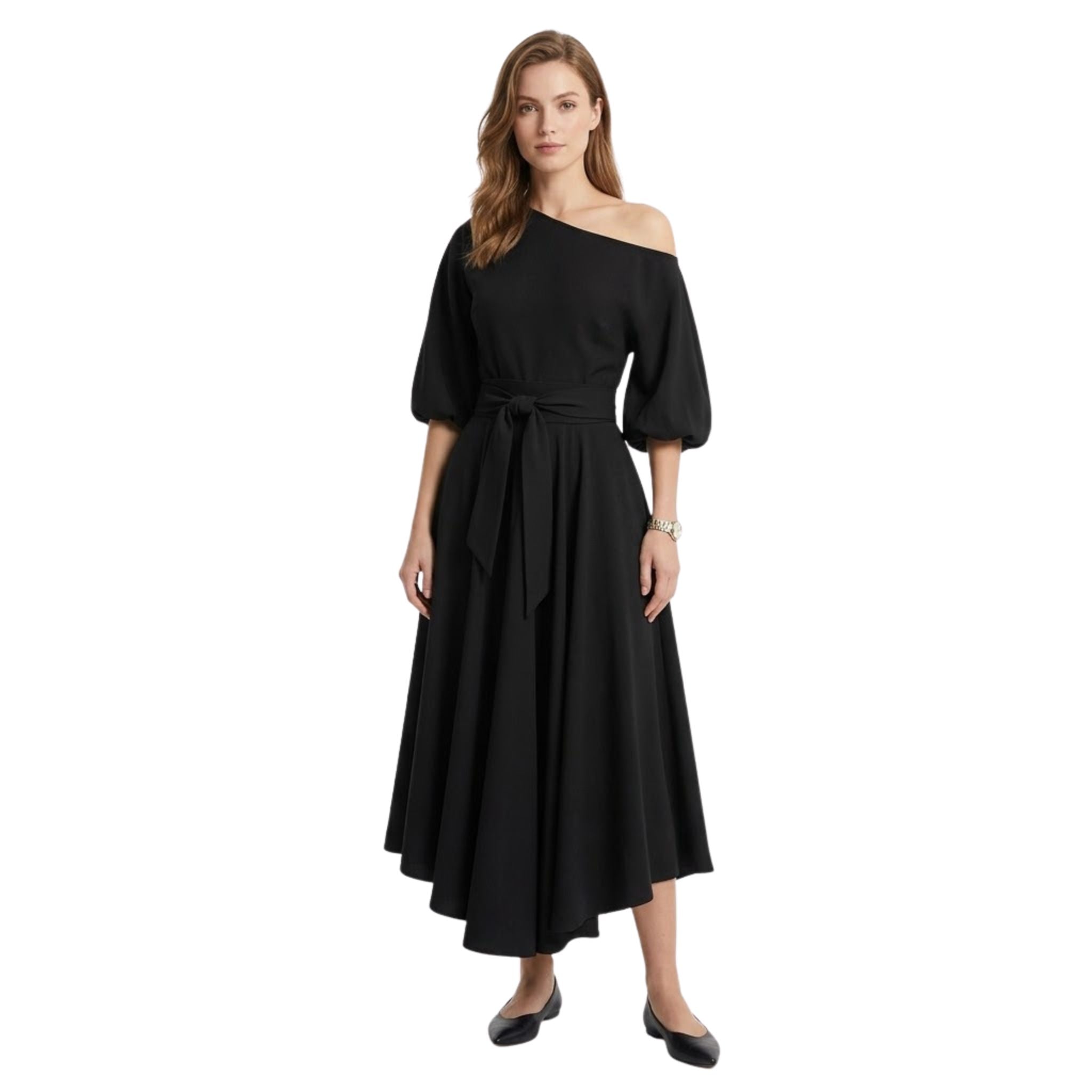 Dames Jurk Katoen Gebonden Taille Casual Zomerjurk