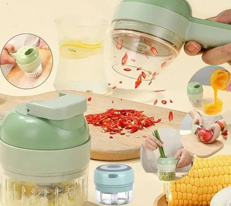 Elektrische 4-in-1 groentesnijder en snijmachine