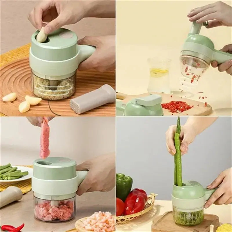 Elektrische 4-in-1 groentesnijder en snijmachine