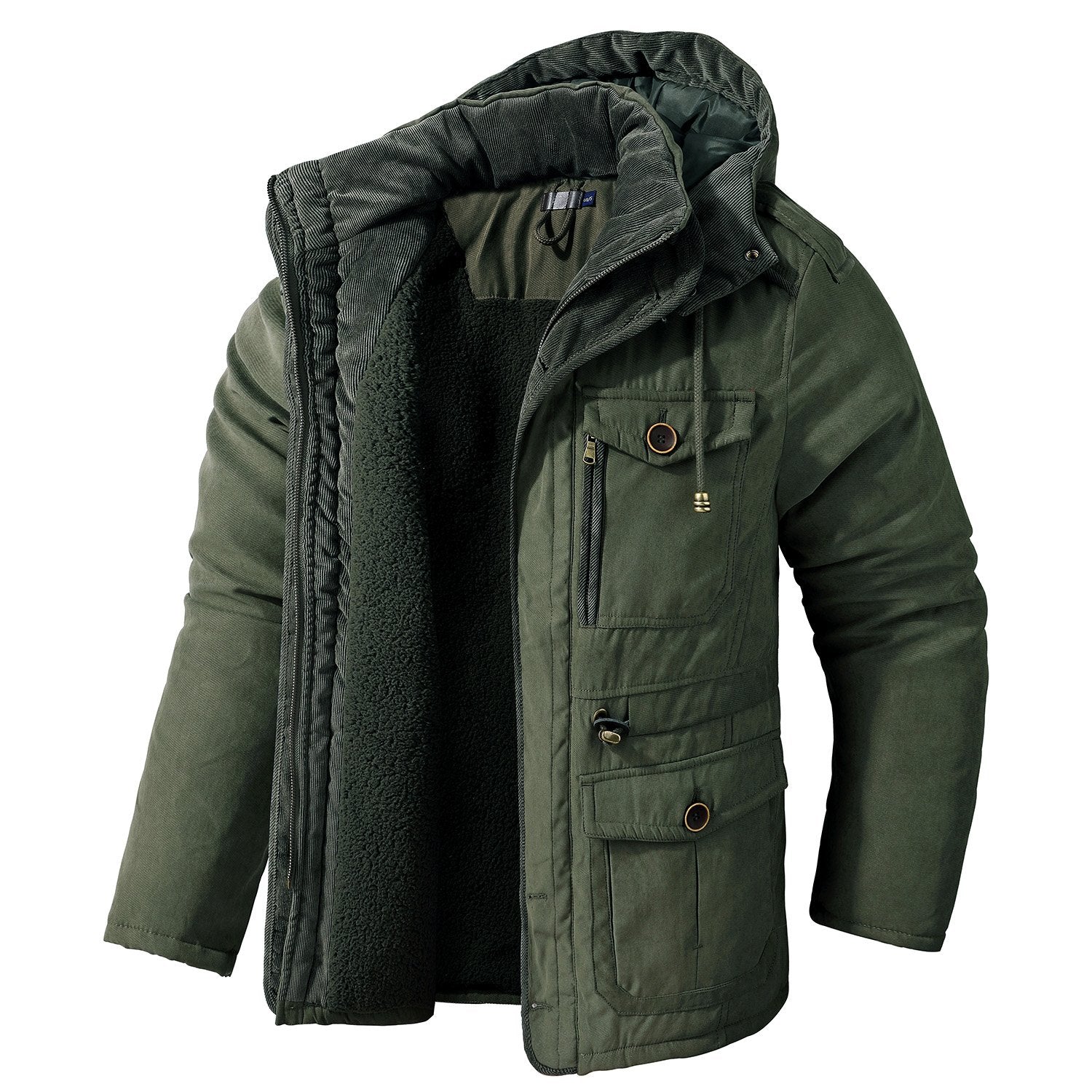 Heren Jas Winter Expedition Met Verstelbare Taille En Zachte Fleece