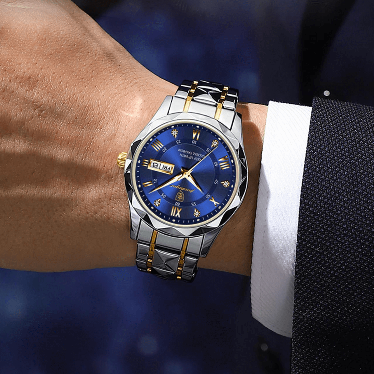 Heren Roestvrijstalen Luminous Horloge