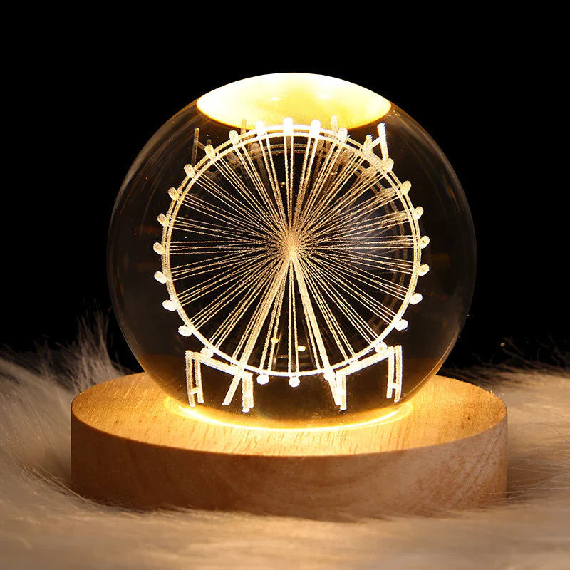 3D Kristallen Sfeerlamp voor Thuis - Uniek Ontwerp voor Sfeervolle Verlichting 3