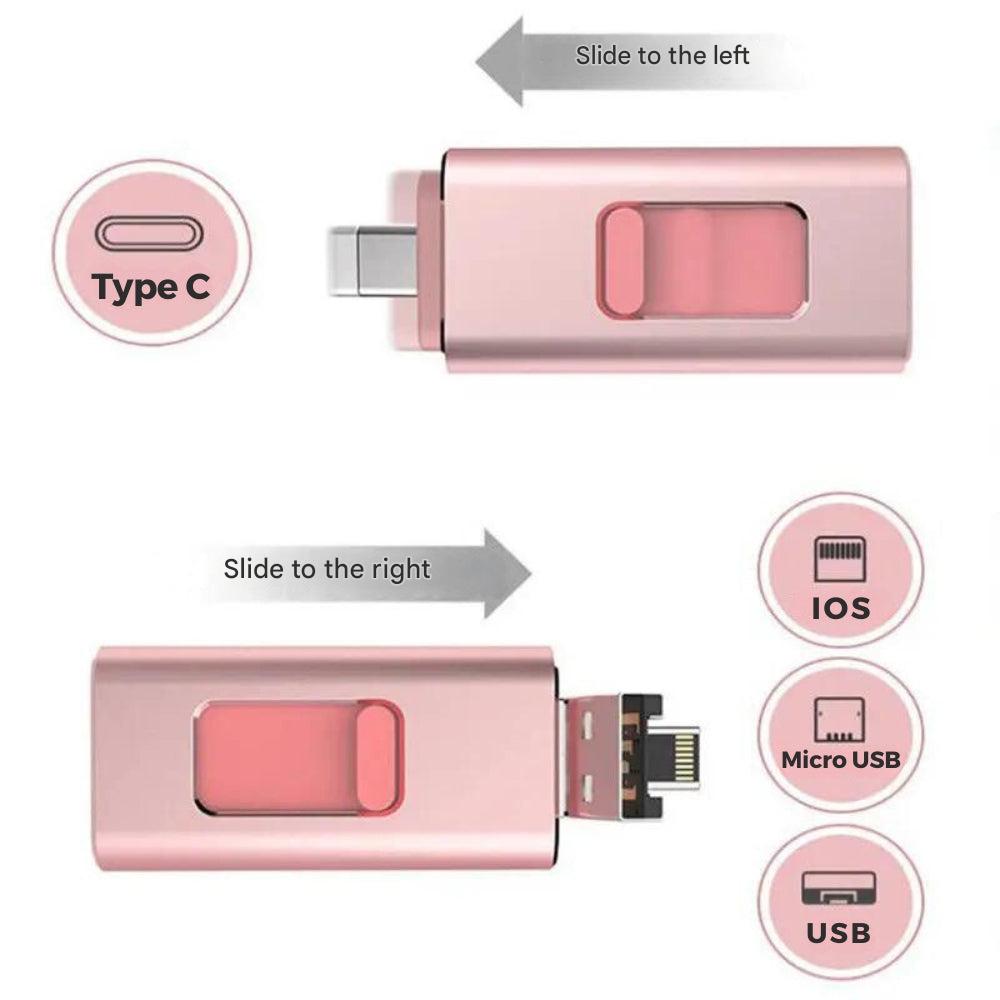 4-in-1 Flashdrive voor Smartphones en Tablets 1